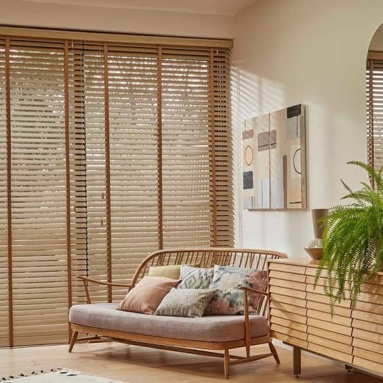 Faux Wood Blinds installation in Dubai